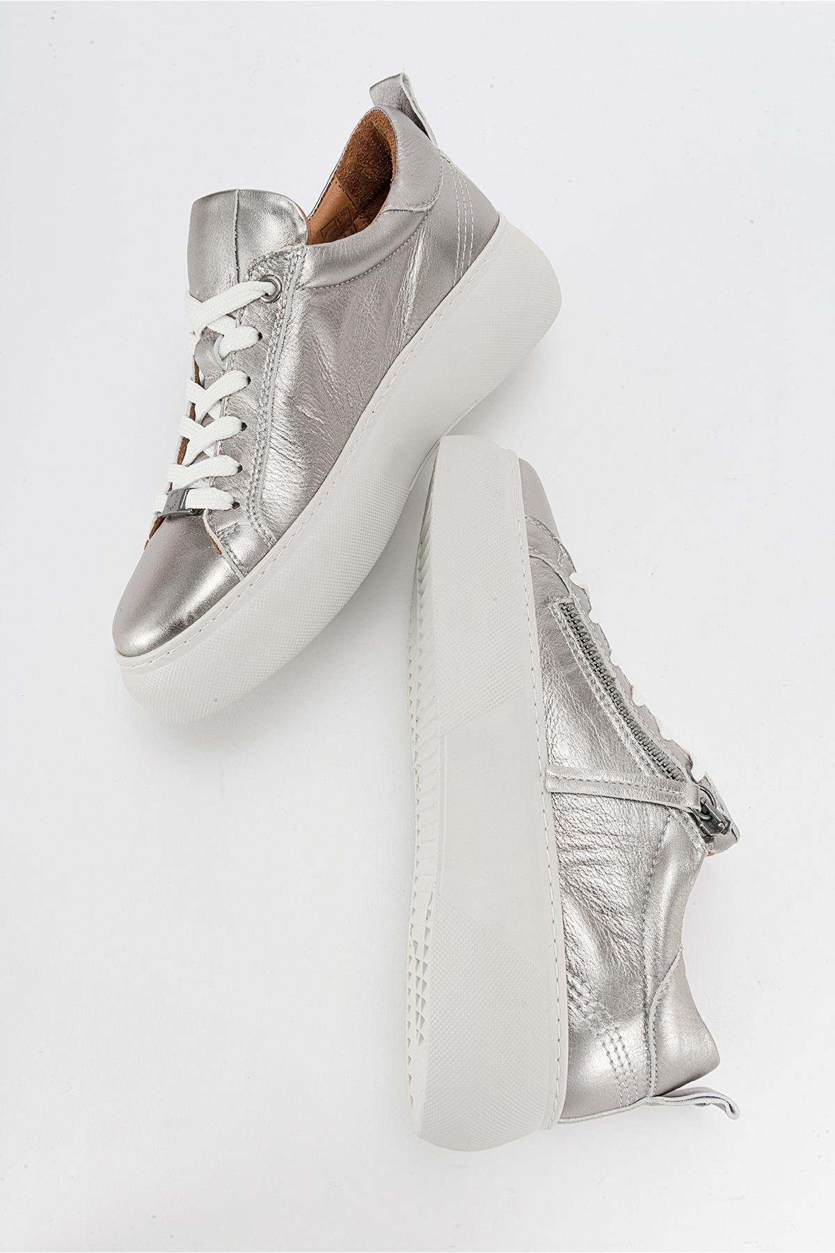 116-198135-2-PLATINALLIE Platin Hakiki Deri Kadın Sneakers