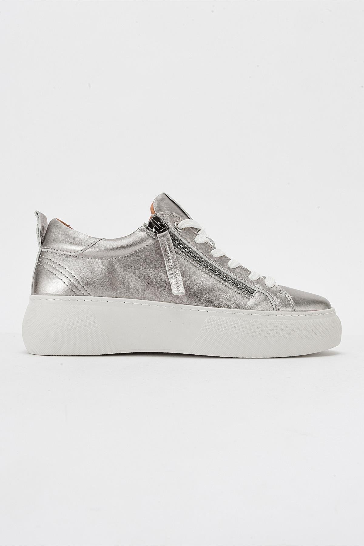116-198135-2-PLATINALLIE Platin Hakiki Deri Kadın Sneakers