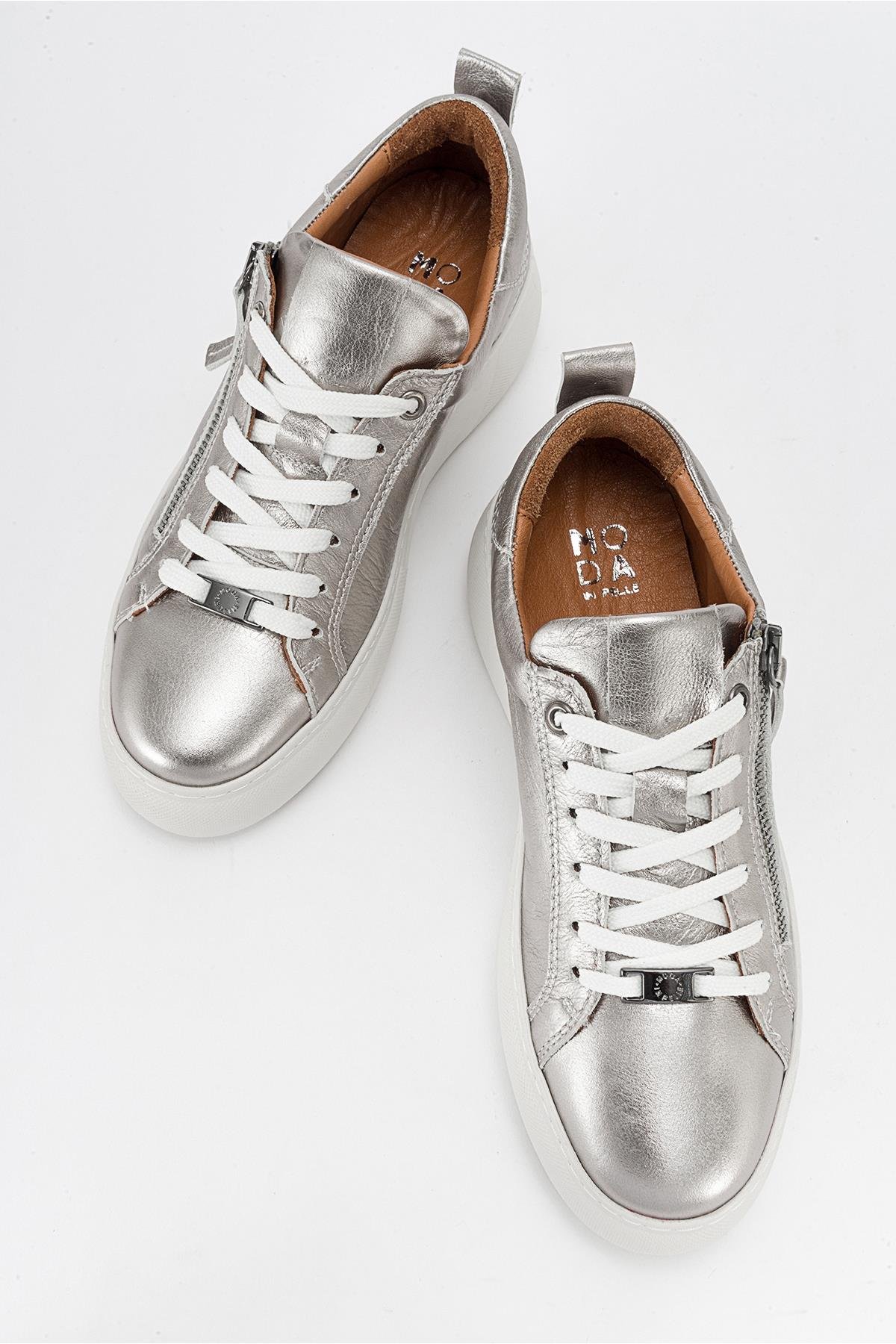 116-198135-2-PLATINALLIE Platin Hakiki Deri Kadın Sneakers