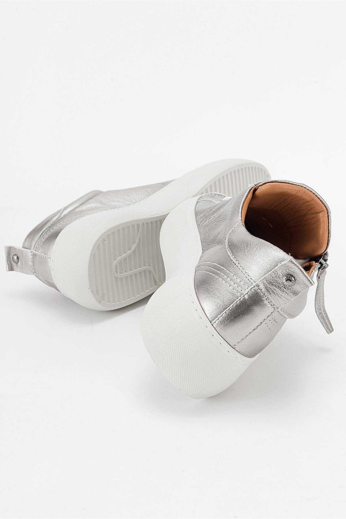 116-198135-2-PLATINALLIE Platin Hakiki Deri Kadın Sneakers