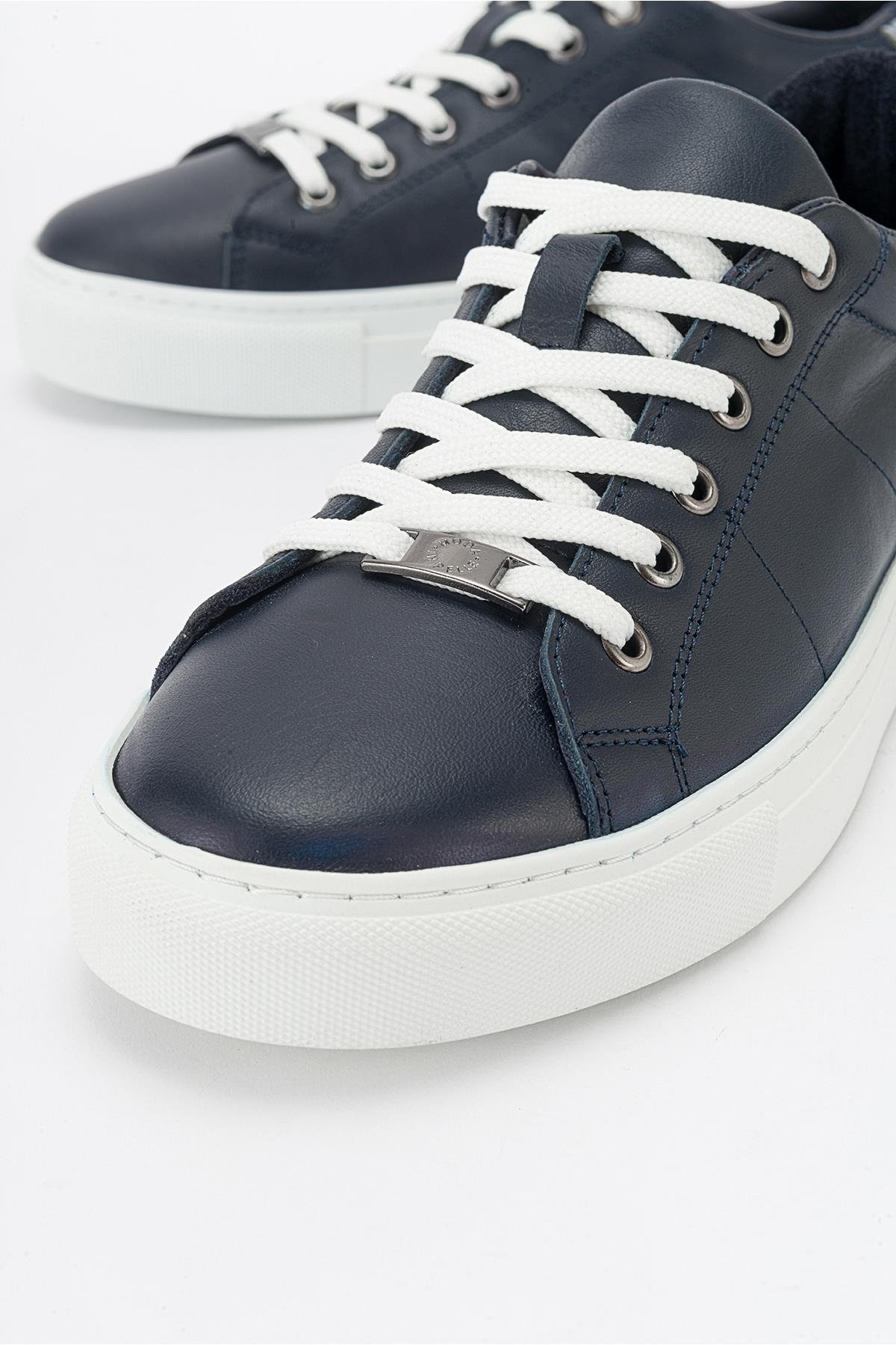 116-240056-1-LACIVERTAYVERIE Lacivert Hakiki Deri Kadın Sneakers