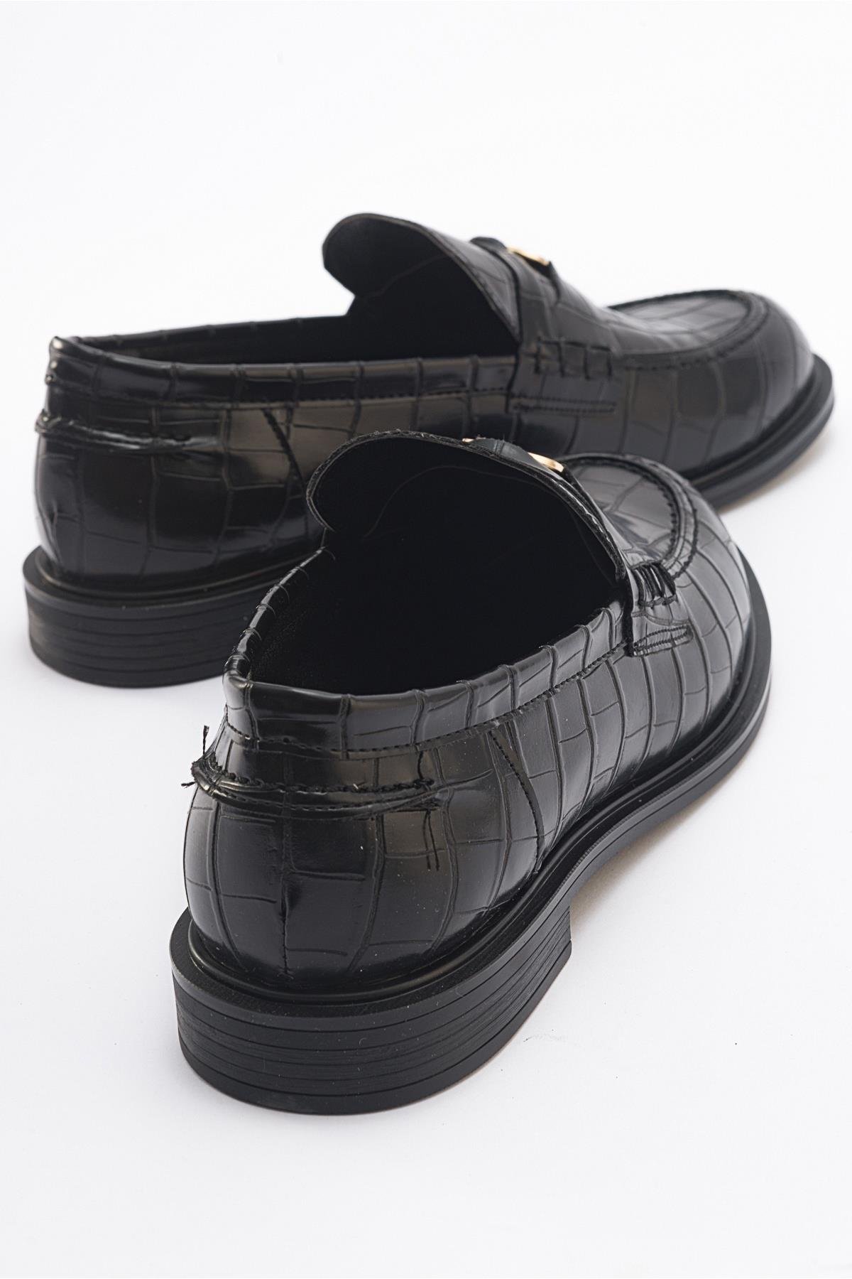 222-23023-2-SIYAH BASKIBLOSS Siyah Baskı Kadın Loafer