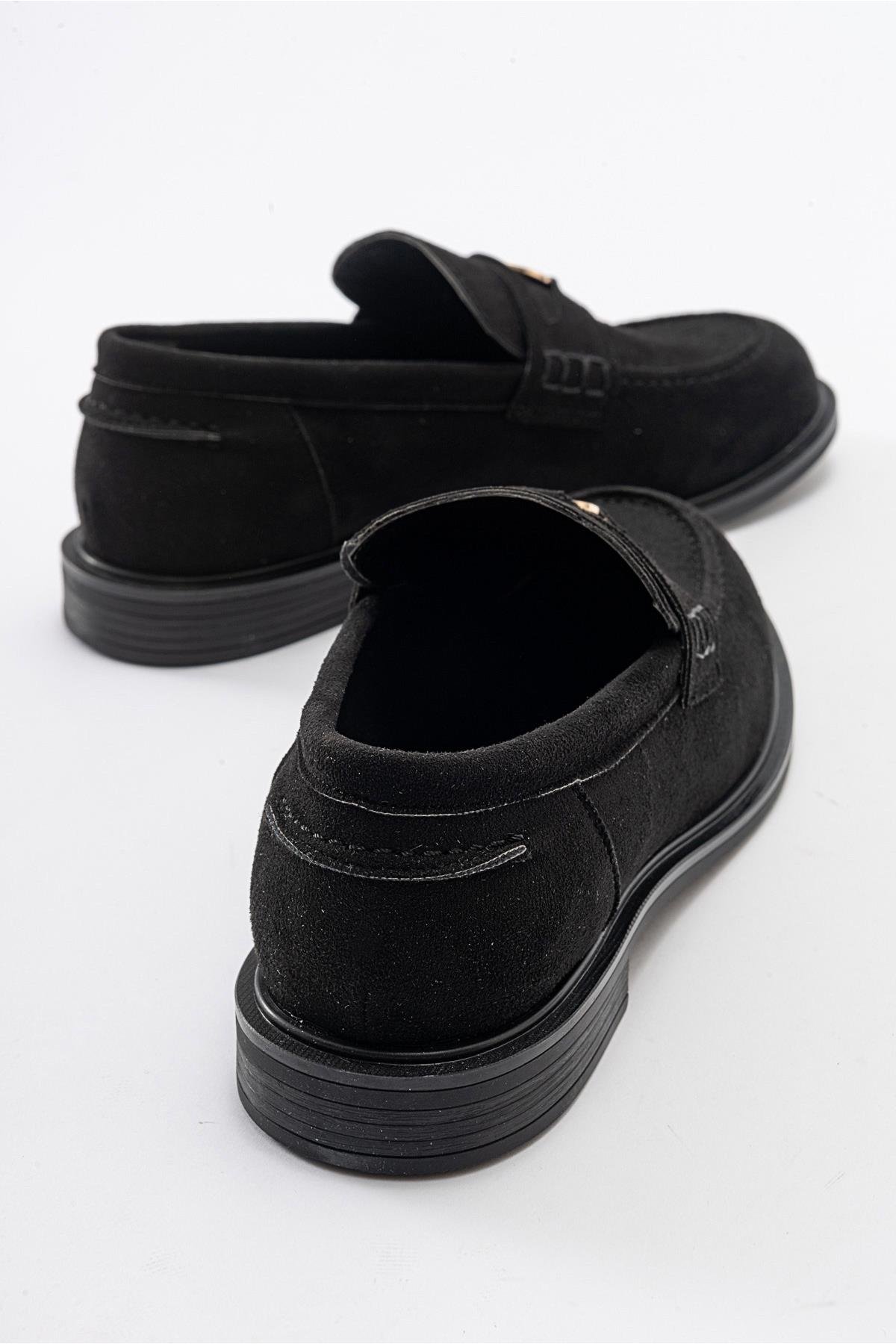 222-23023-3-SIYAH SUETBLOSS Siyah Süet Kadın Loafer