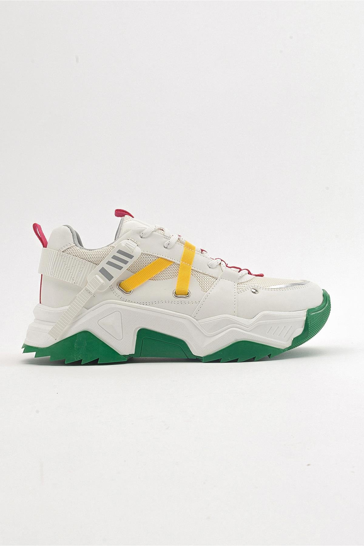 98-65160-5-BEYAZ/FUSYALEONA Beyaz Fuşya Kadın Spor Sneakers
