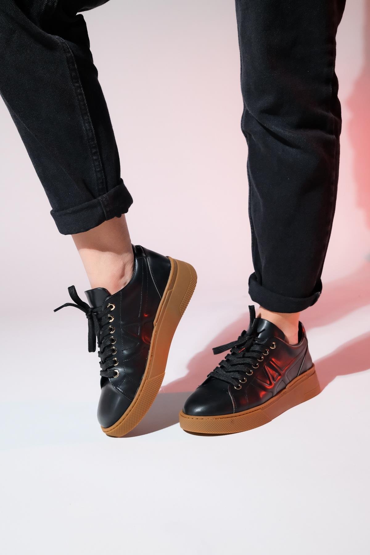 223-1508-1-SIYAHLİEZ Siyah Kadın Spor Sneaker
