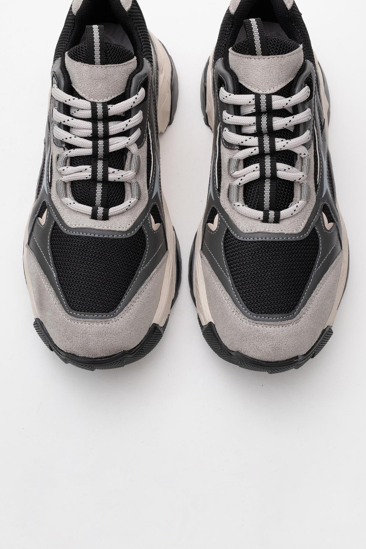 98-65179-2-BUZ/SIYAHMELİNA Buz Siyah Kadın Spor Sneakers