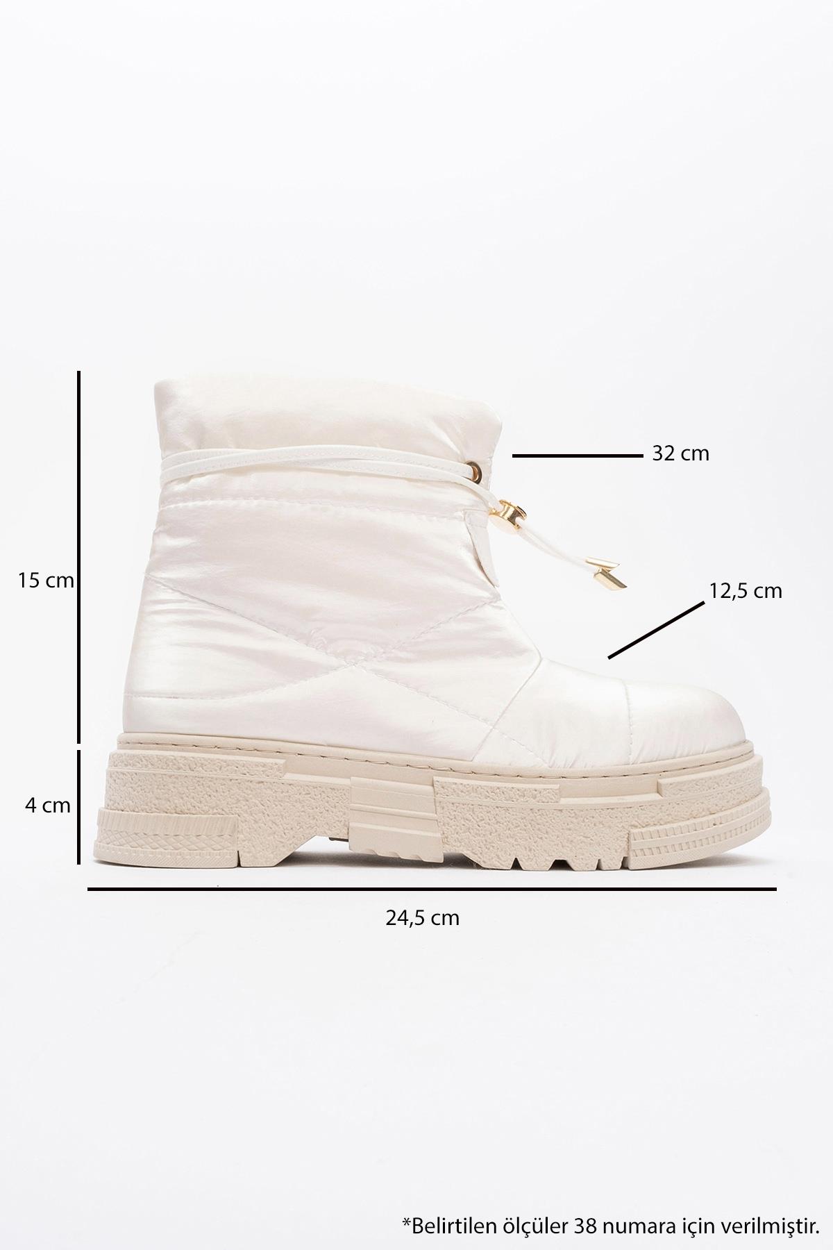 98-3676-2-BEYAZMESTA Beyaz Paraşüt Kadın Bot