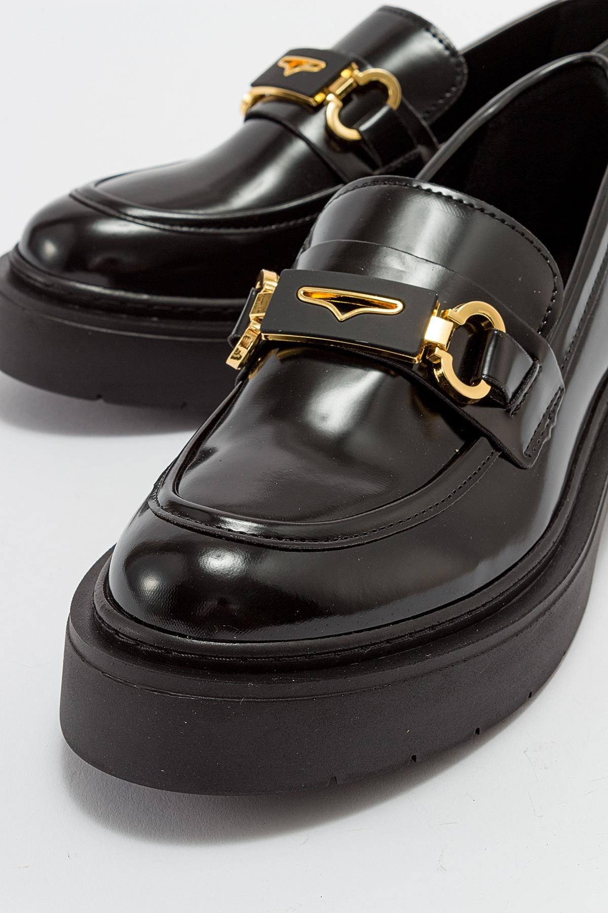 46-5003-1-SIYAH ACMAUNTE Siyah Açma Kadın Loafer