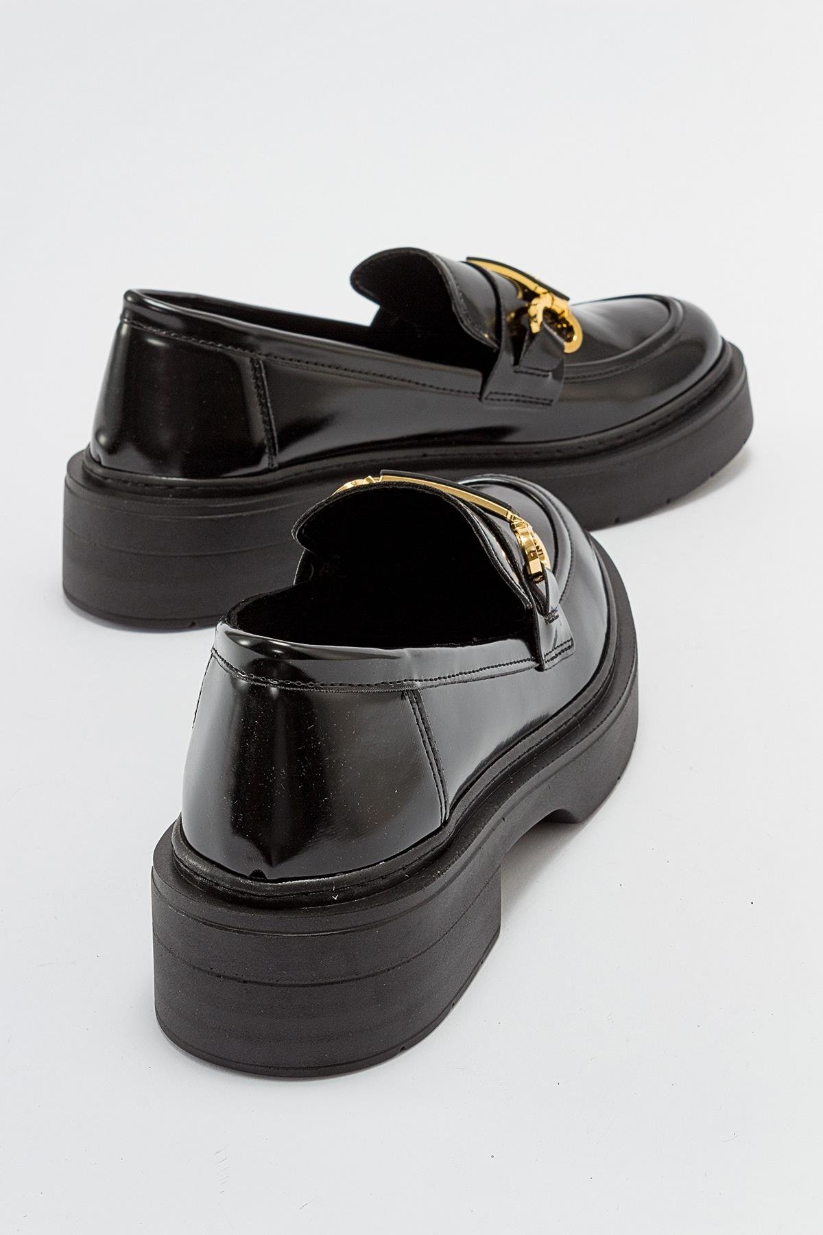46-5003-1-SIYAH ACMAUNTE Siyah Açma Kadın Loafer