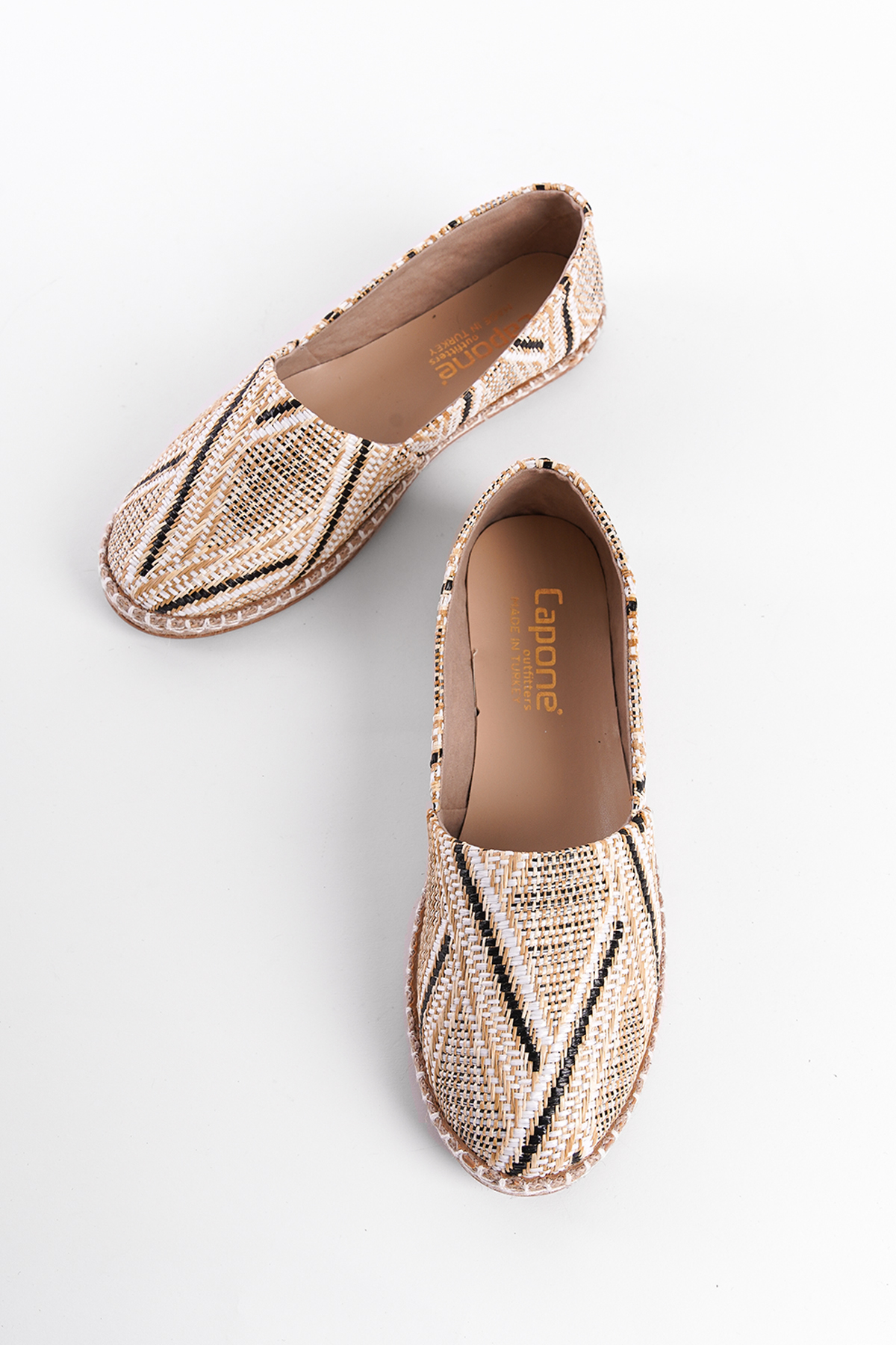 Capone 001 Women Black White Espadrille