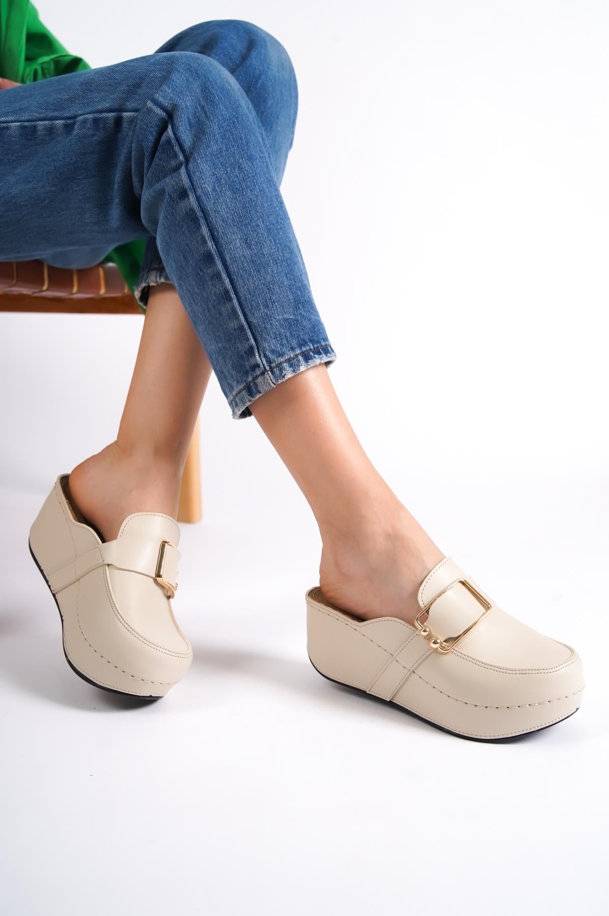 Capone 107090 Women Beige Slingback Comfort Anatomical Sandals