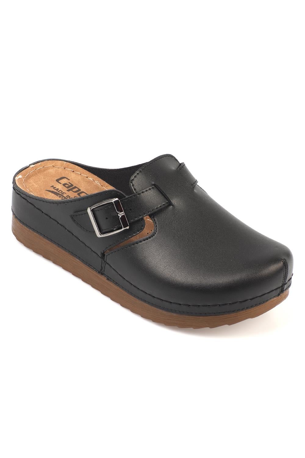 Capone 107090 Women Black Slingback Comfort Anatomical Sandals