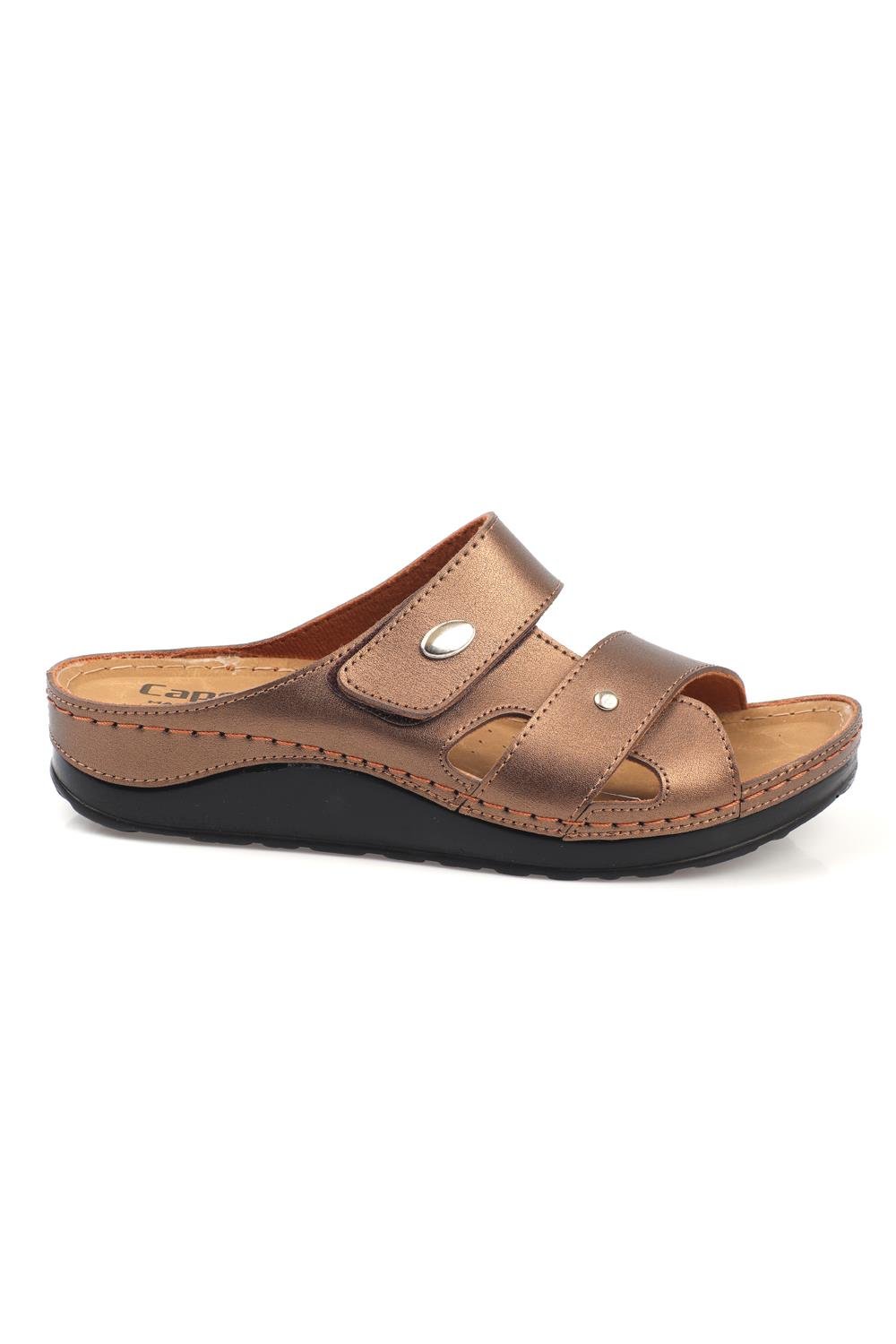 Capone 107090 Women Copper Slingback Comfort Anatomical Sandals