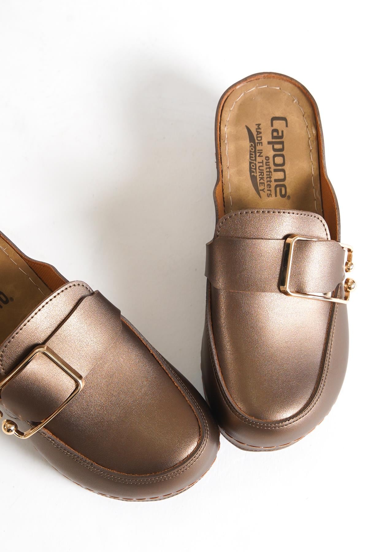 Capone 107090 Women Copper Slingback Comfort Anatomical Sandals