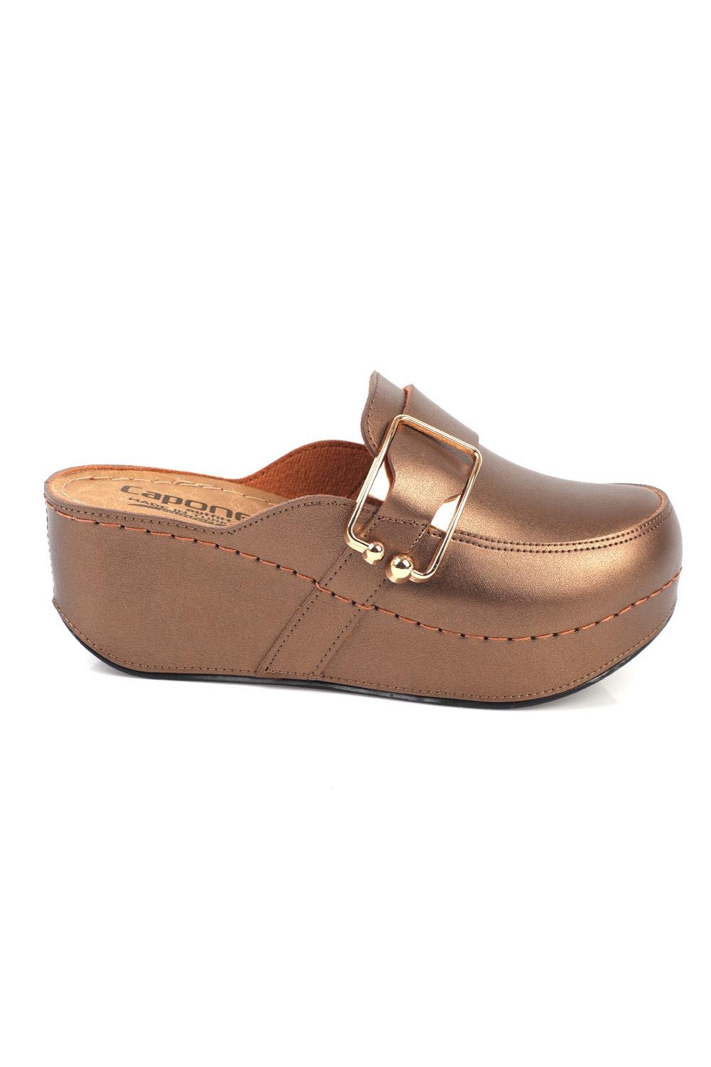 Capone 107090 Women Copper Slingback Comfort Anatomical Sandals