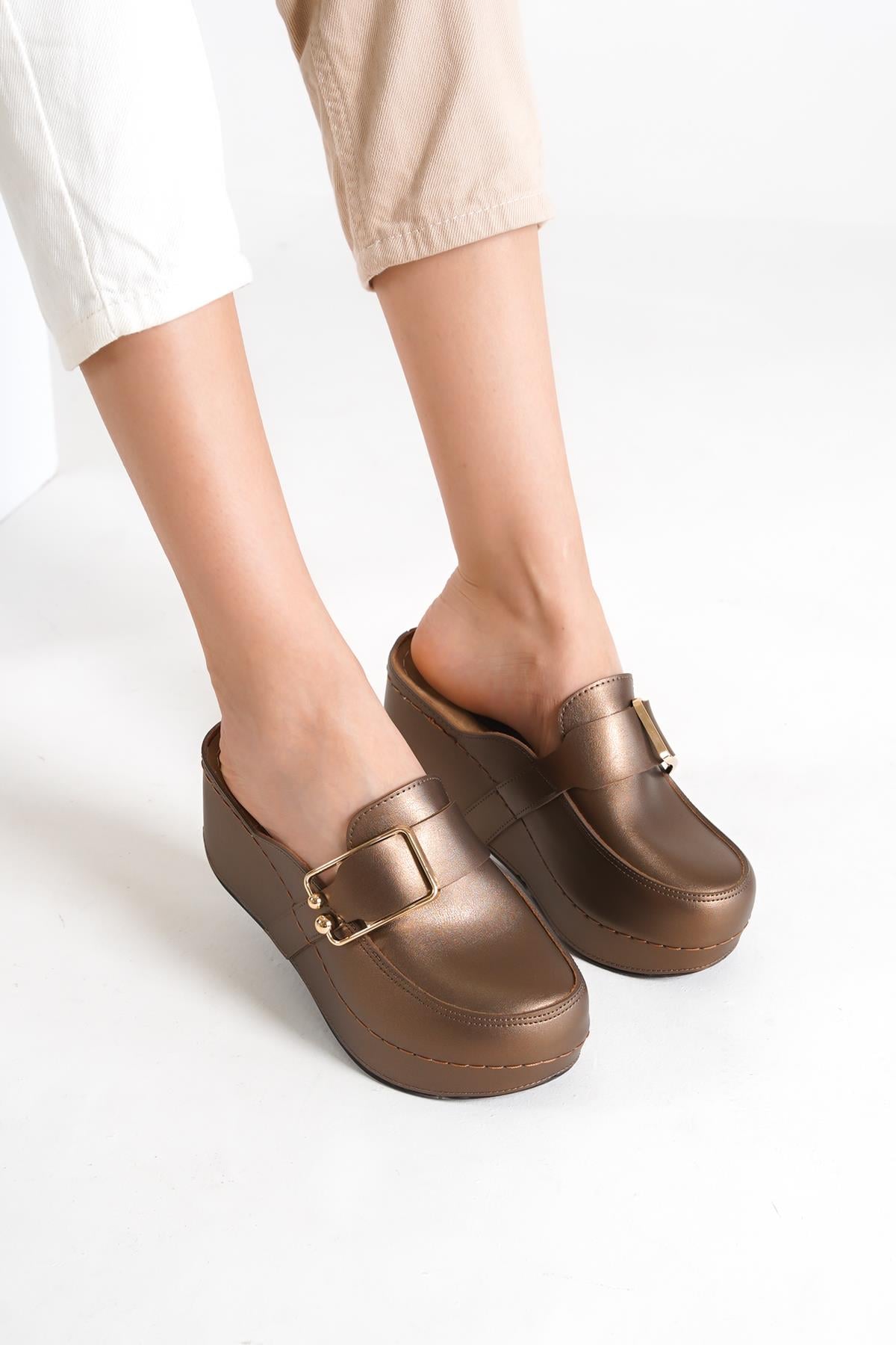 Capone 107090 Women Copper Slingback Comfort Anatomical Sandals
