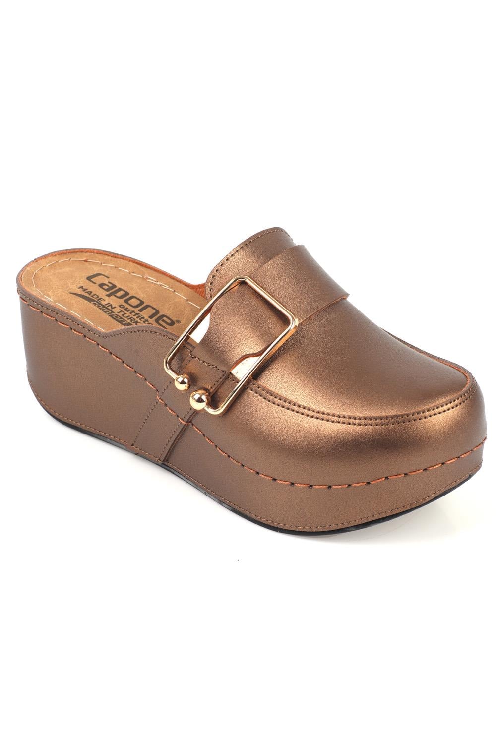 Capone 107090 Women Copper Slingback Comfort Anatomical Sandals