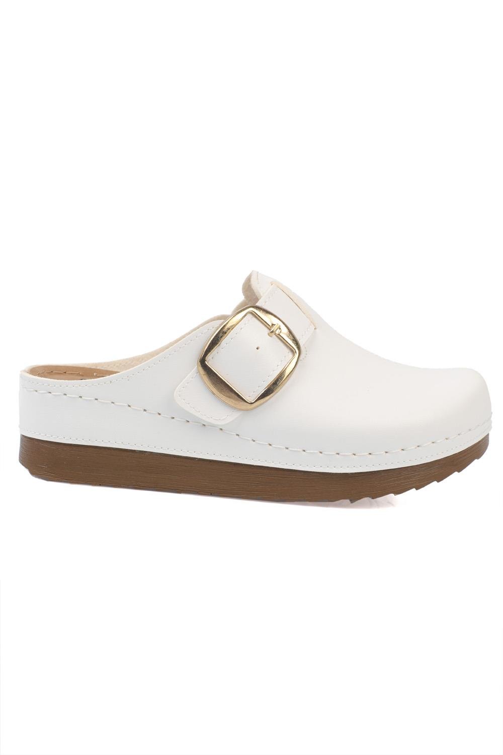 Capone 107090 Women White Slingback Comfort Anatomical Sandals