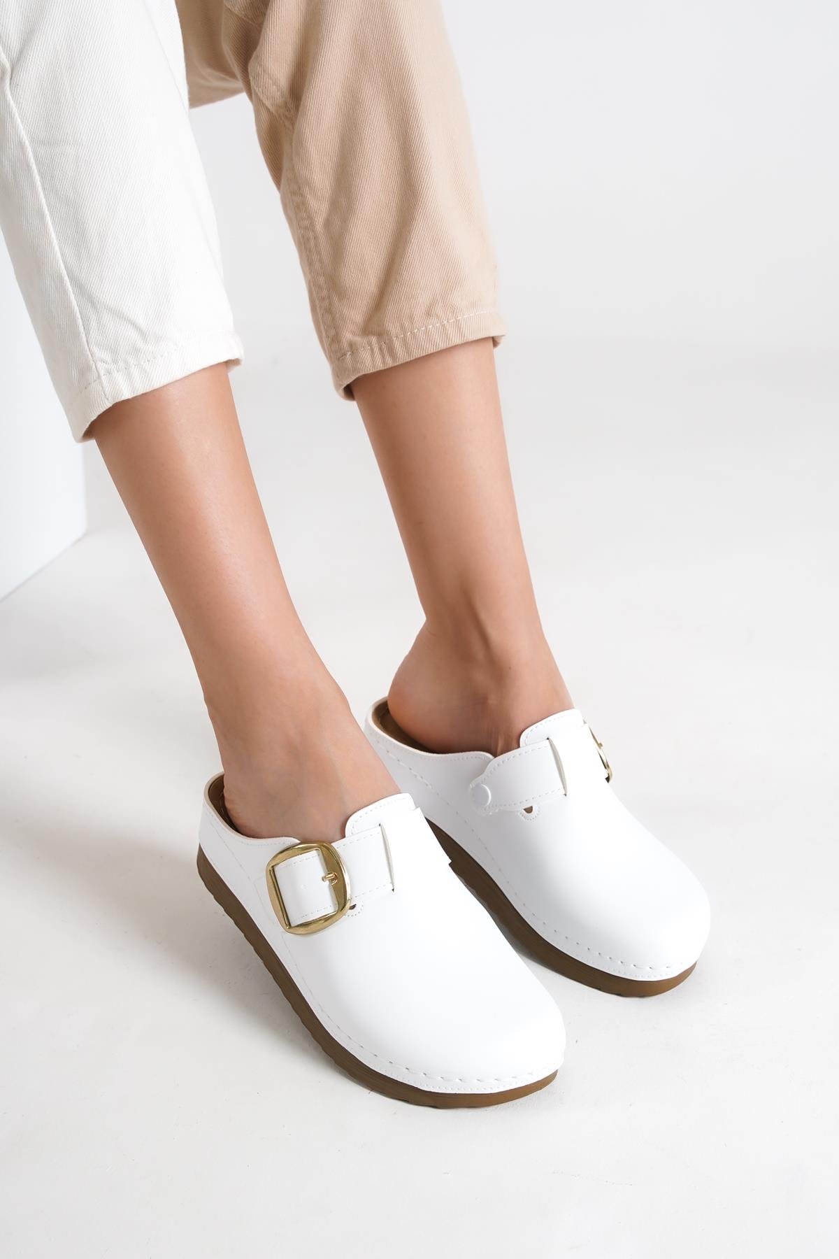 Capone 107090 Women White Slingback Comfort Anatomical Sandals