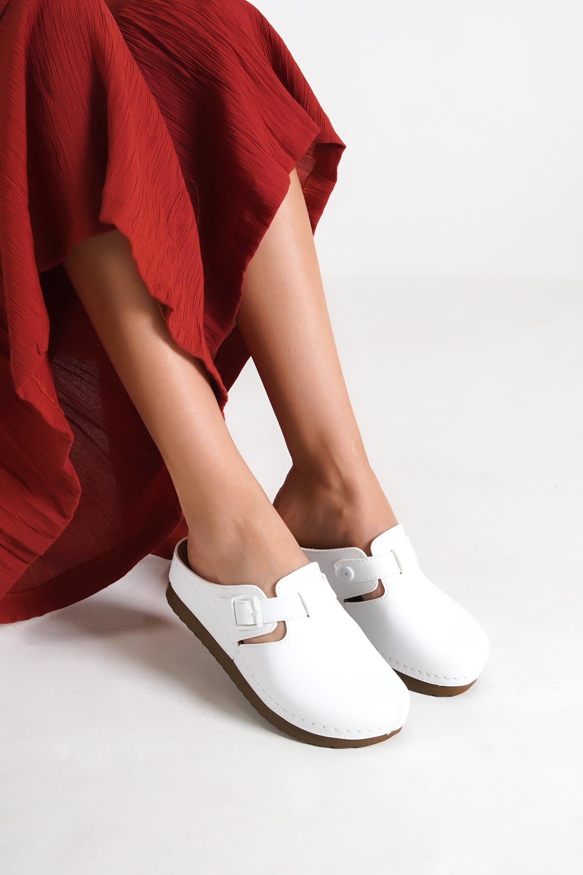 Capone 107090 Women White Slingback Comfort Anatomical Sandals