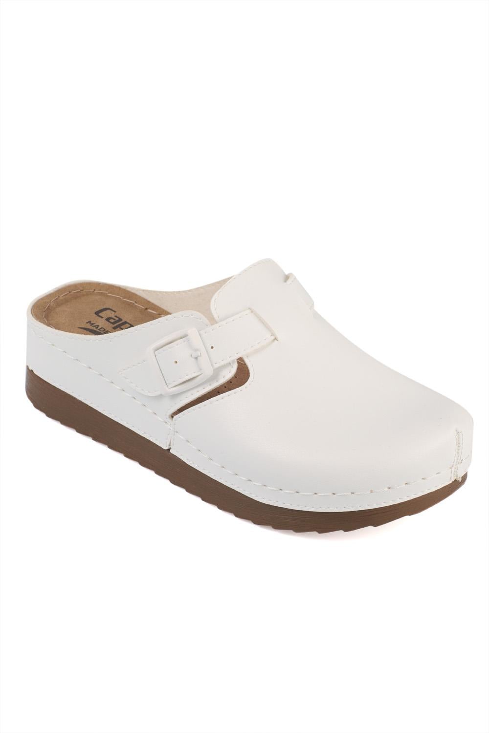 Capone 107090 Women White Slingback Comfort Anatomical Sandals