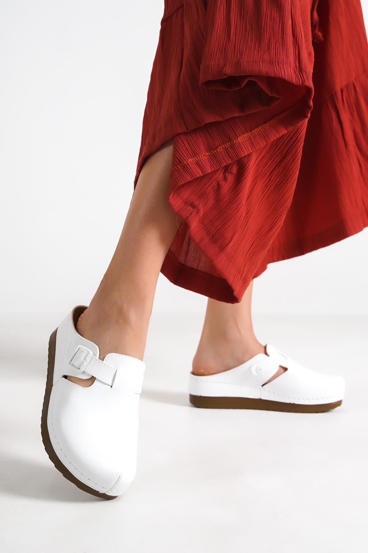 Capone 107090 Women White Slingback Comfort Anatomical Sandals