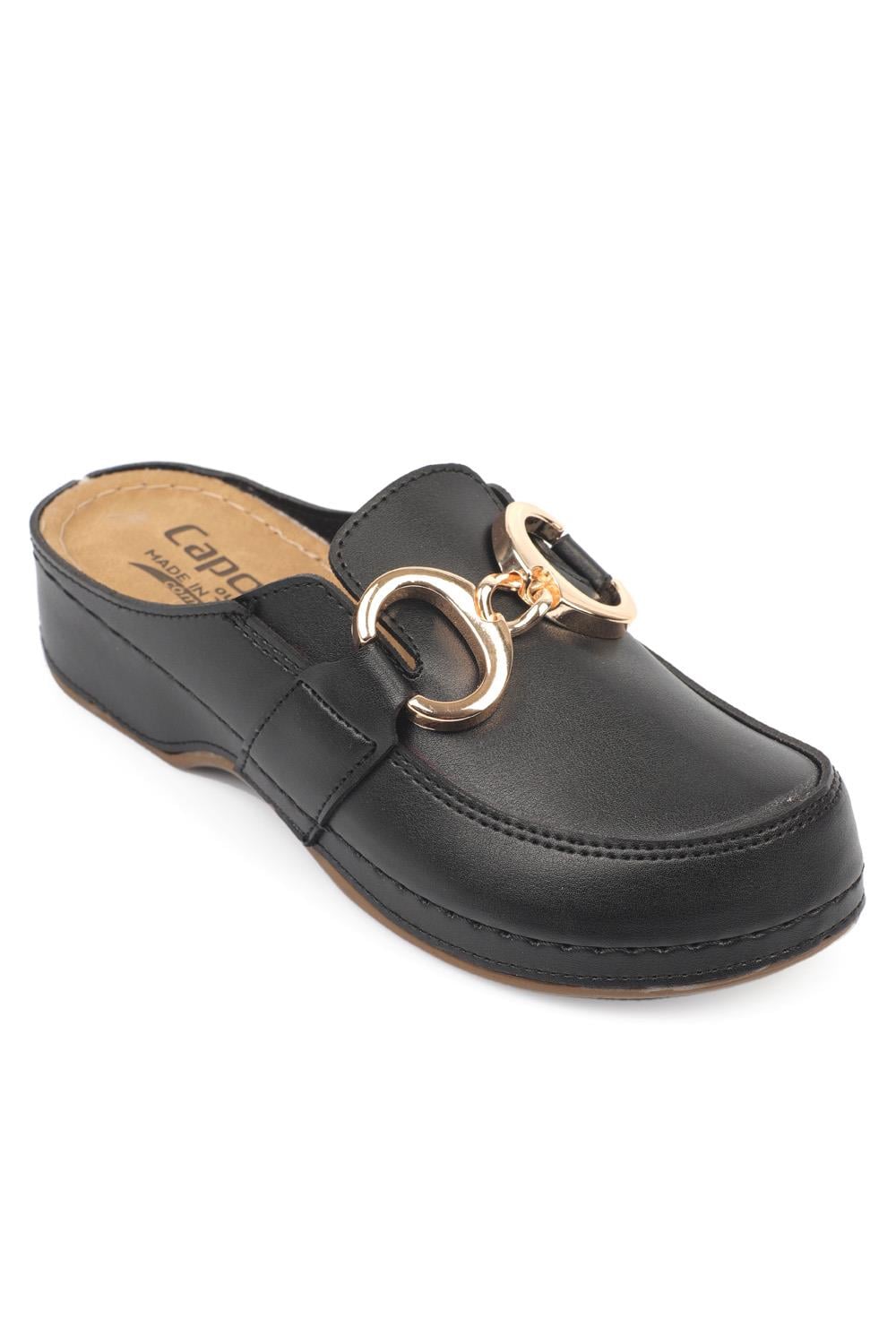 Capone 4153 Women Black Slingback Comfort Anatomical Sandals