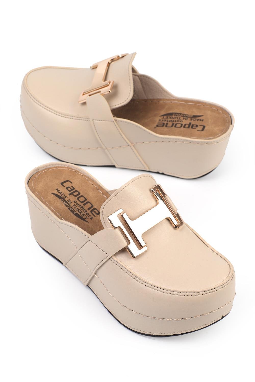 Capone 612005 Women Beige Slingback Comfort Anatomical Sandals