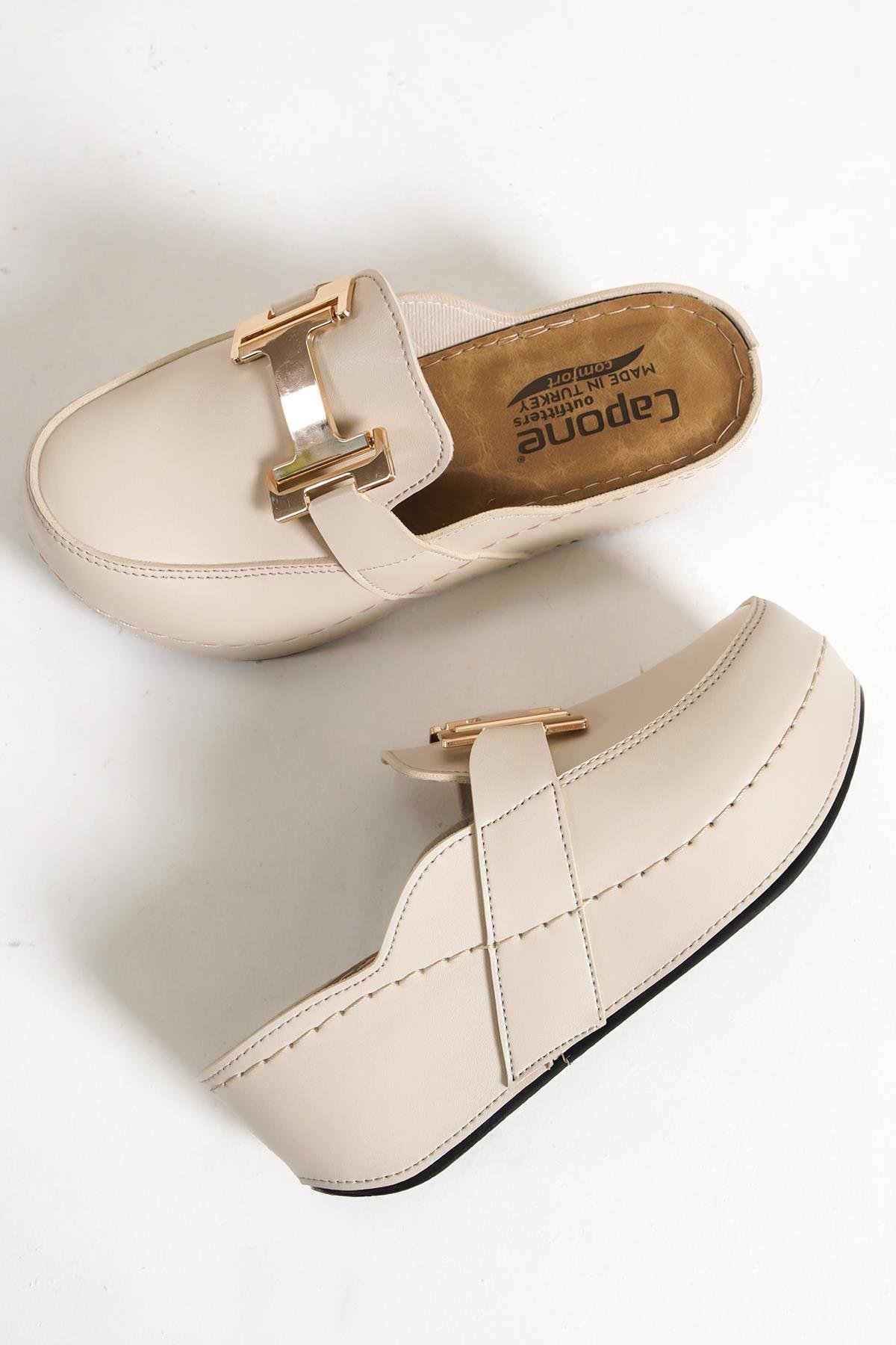 Capone 612005 Women Beige Slingback Comfort Anatomical Sandals