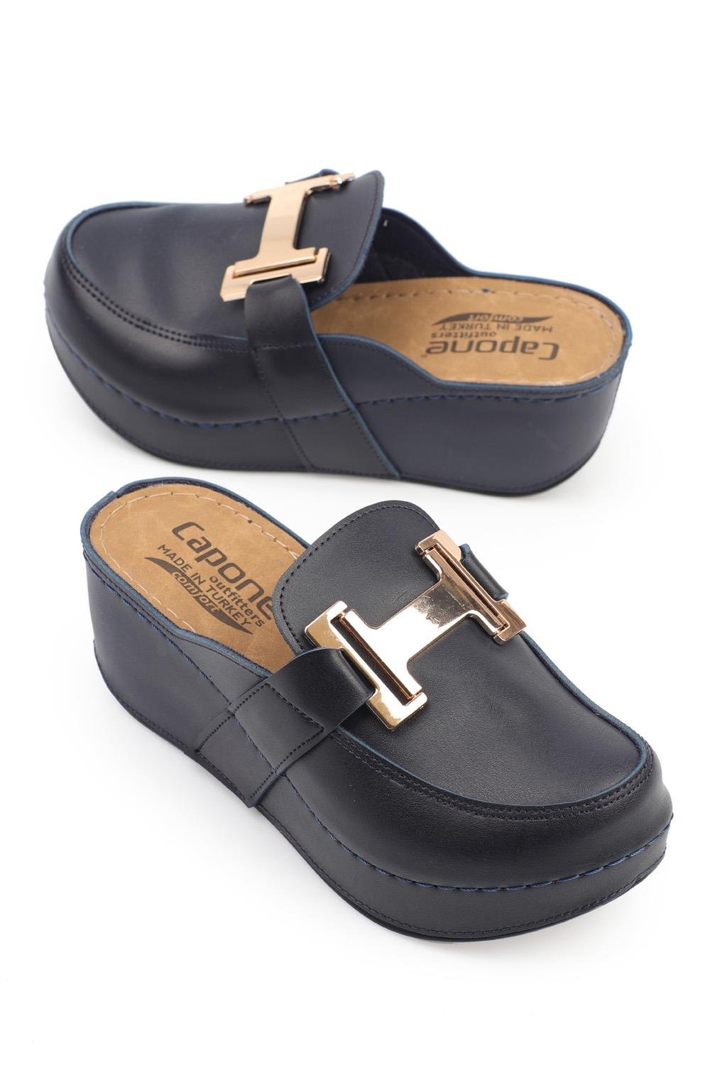 Capone 612005 Women Navy Slingback Comfort Anatomical Sandals