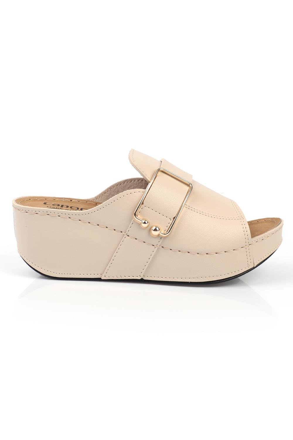 Capone 612245 Women Beige Slingback Comfort Anatomical Sandals