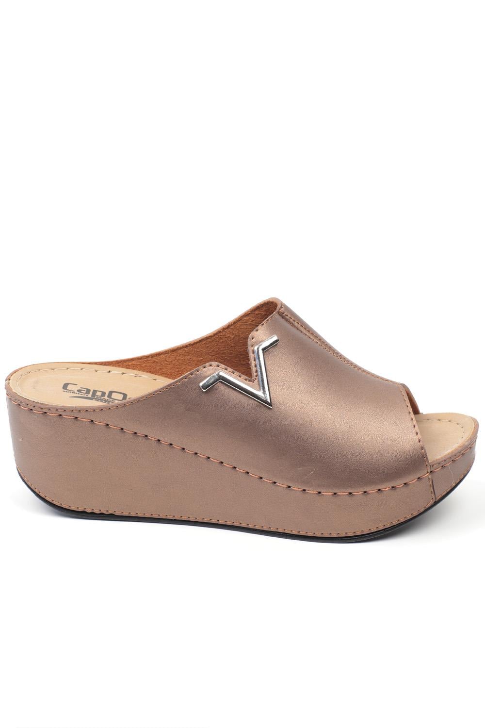 Capone 6145 Women Copper Platform V Clip Accessory Sandals