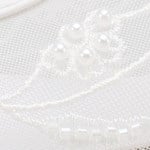 Capone Avie Lace Mesh Embroidered Women White Mule