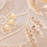Capone Avie Lace Mesh Embroidered Women Beige Mule