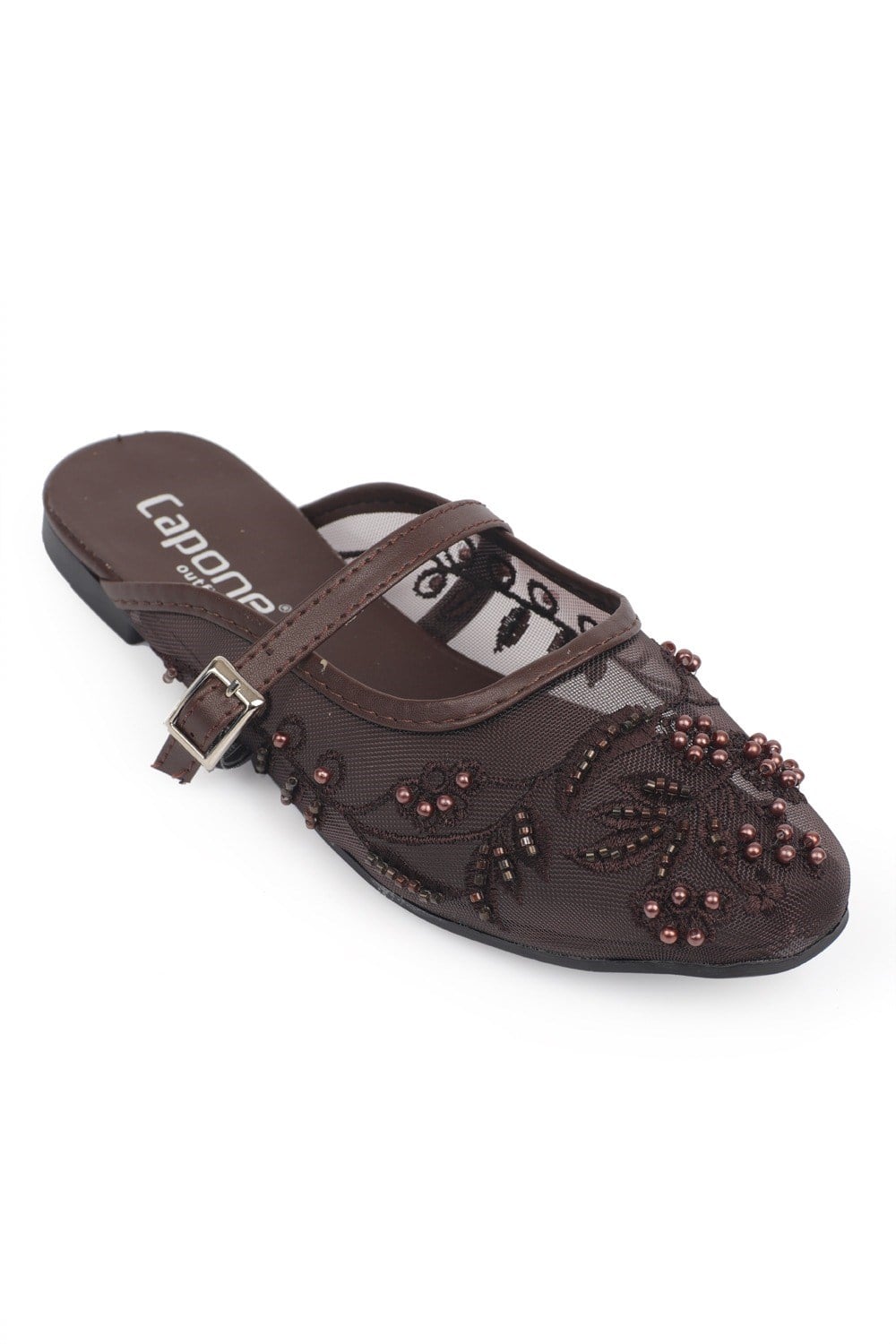 Capone Avie Lace Mesh Embroidered Women  Mule