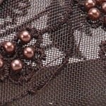 Capone Avie Lace Mesh Embroidered Women Brown Mule