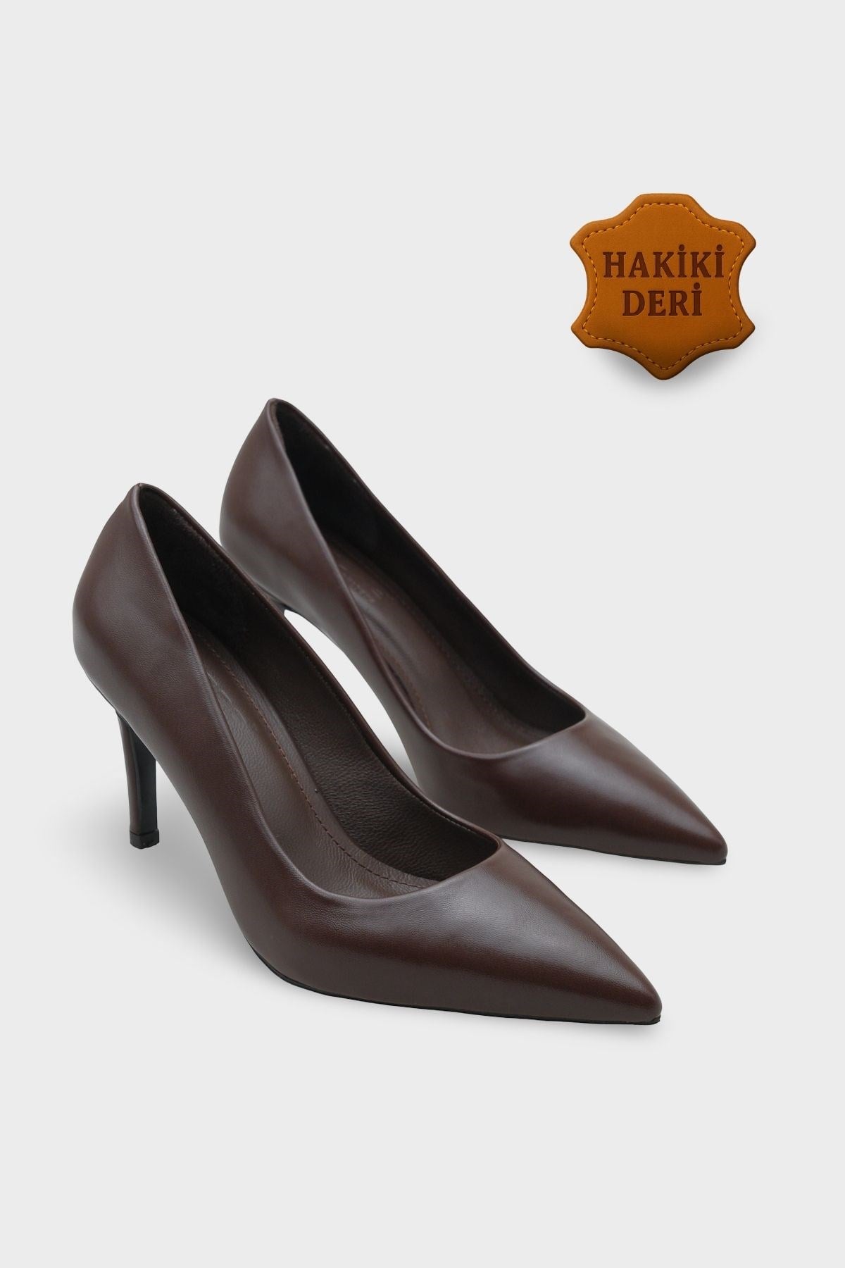 Capone Bianka Mid Heel Casual Stylish Genuine Leather Lined Stiletto