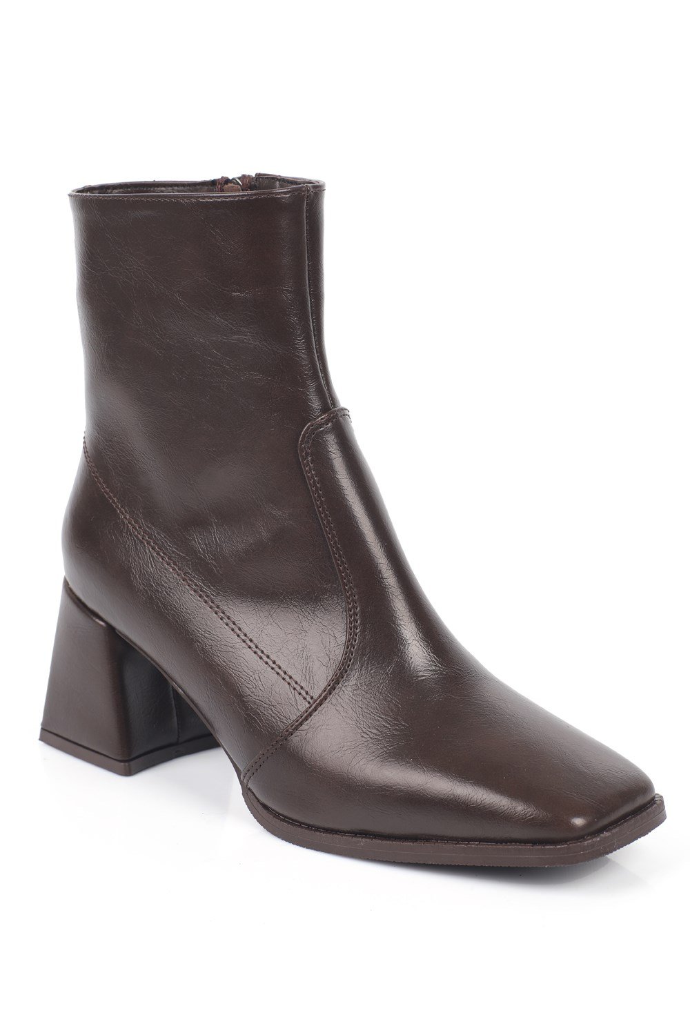 Capone Blunt Toe Side Zipper Woman Booties