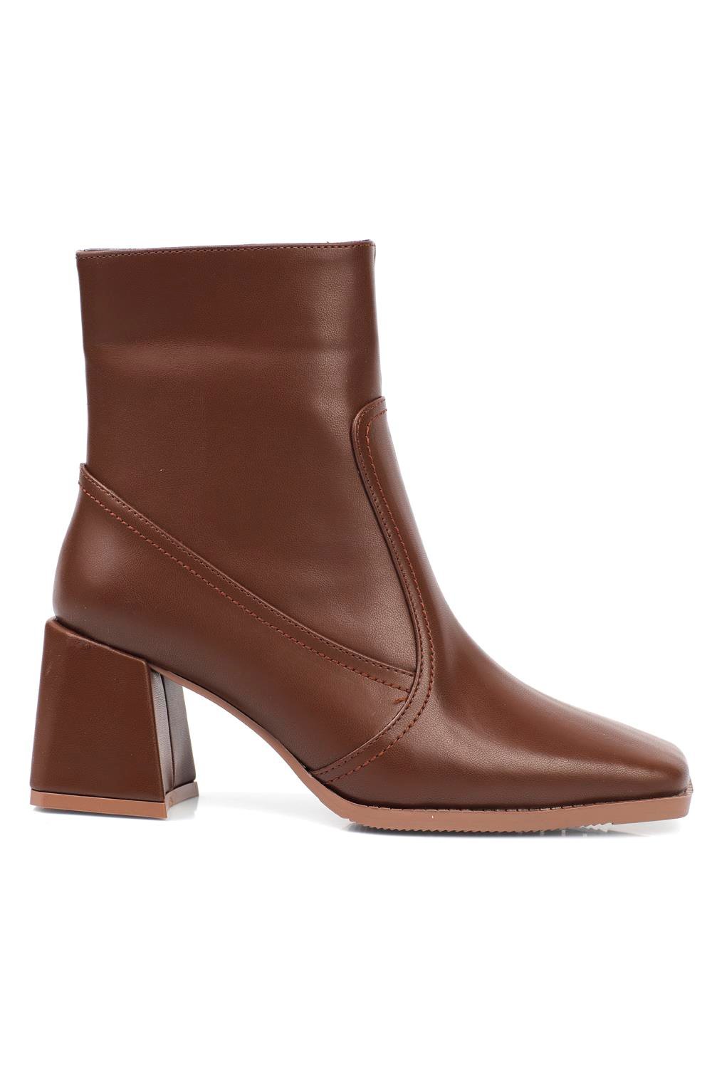 Capone Blunt Toe Side Zipper Woman Booties
