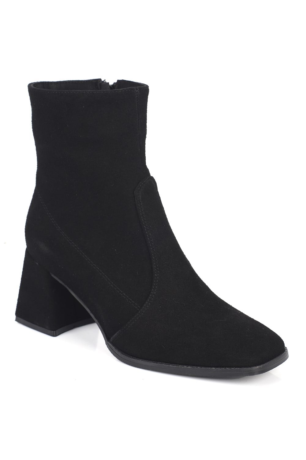 Capone Blunt Toe Side Zipper Woman Booties