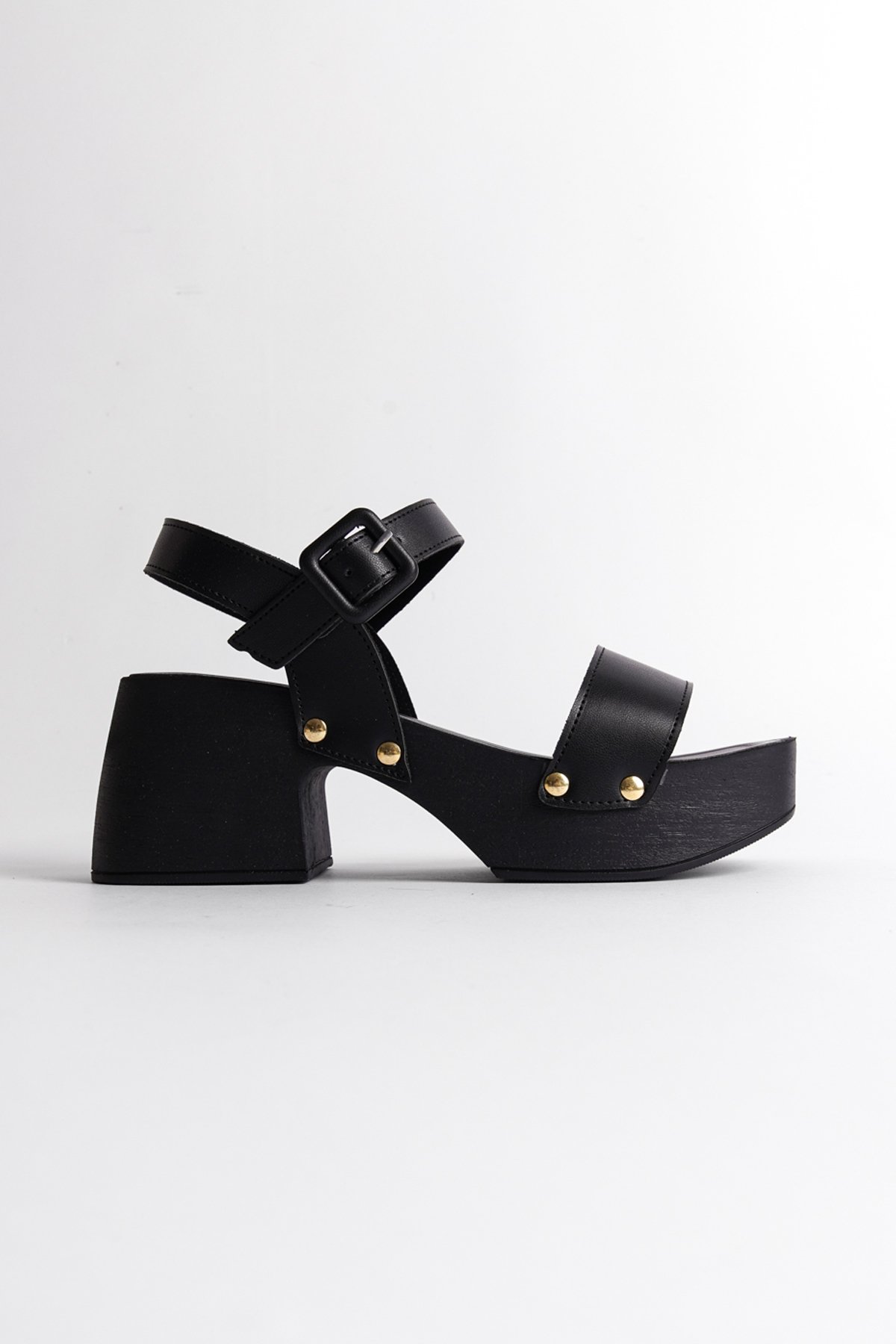 Capone Blunt Toe Single Band Platform Heel Woman Sandals