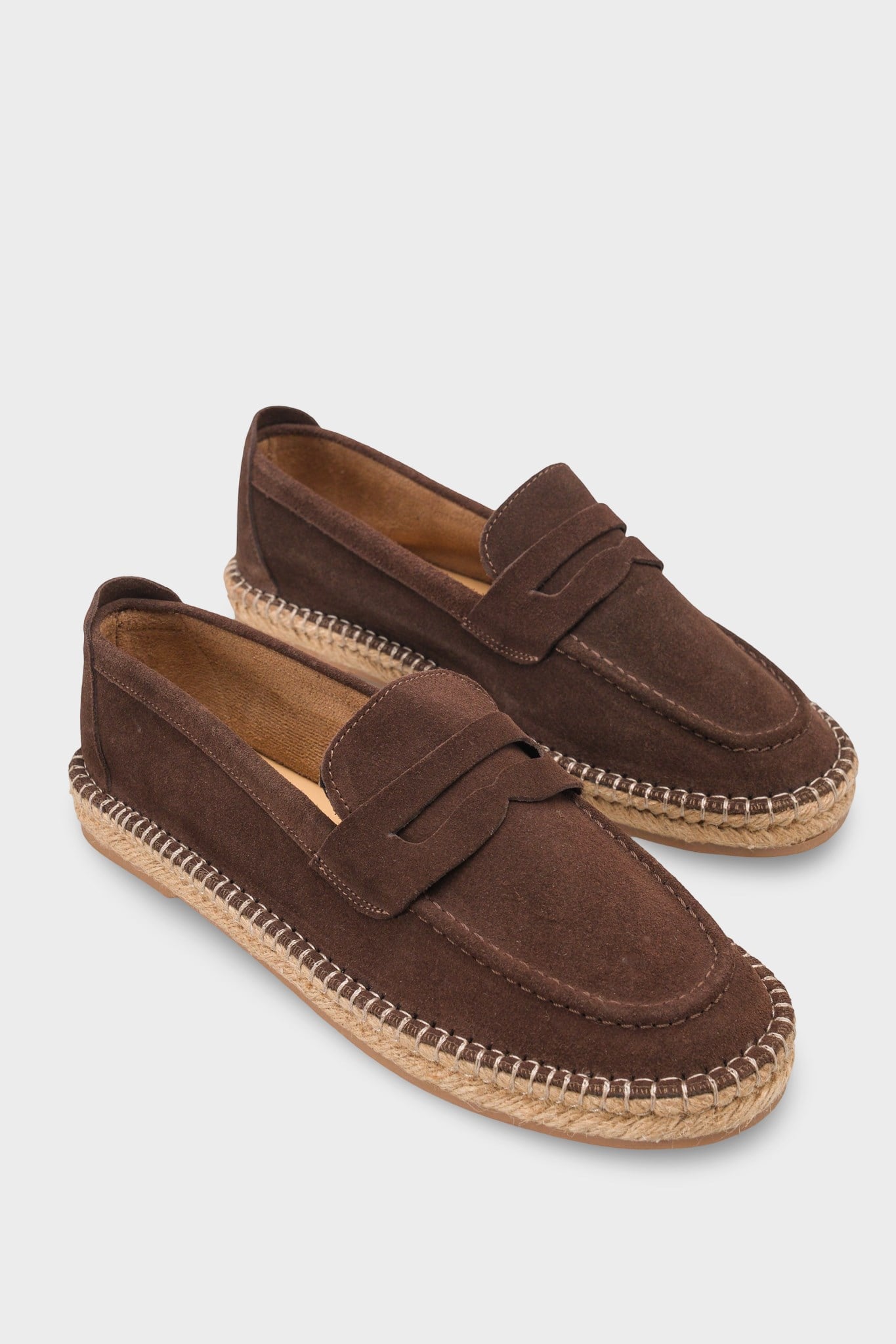 Capone Boris Genuine Leather Suede Espadrille Sole Men Loafer