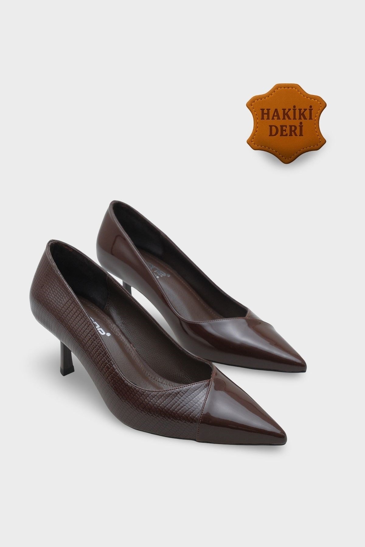 Capone Brianne Mid Heel Strapped Snake Print Genuine Leather Lined Stiletto