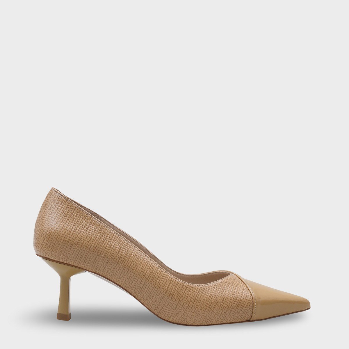 Capone Brianne Mid Heel Strapped Snake Print Genuine Leather Lined Stiletto