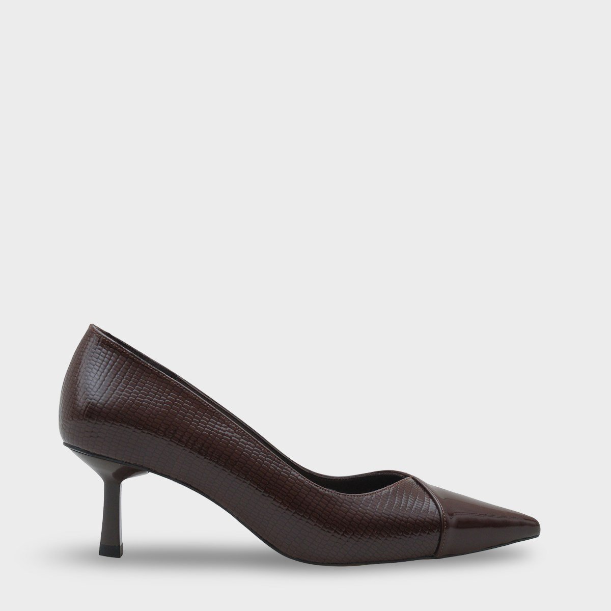 Capone Brianne Mid Heel Strapped Snake Print Genuine Leather Lined Stiletto