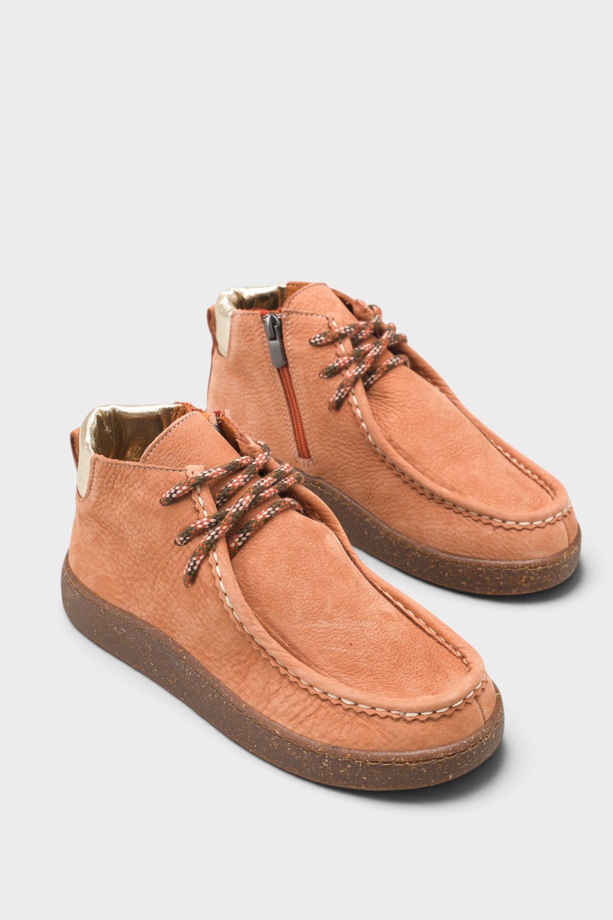 Capone Cammy Genuine Nubuck Leather Comfort Women Nubuck Brick Ankle Boot