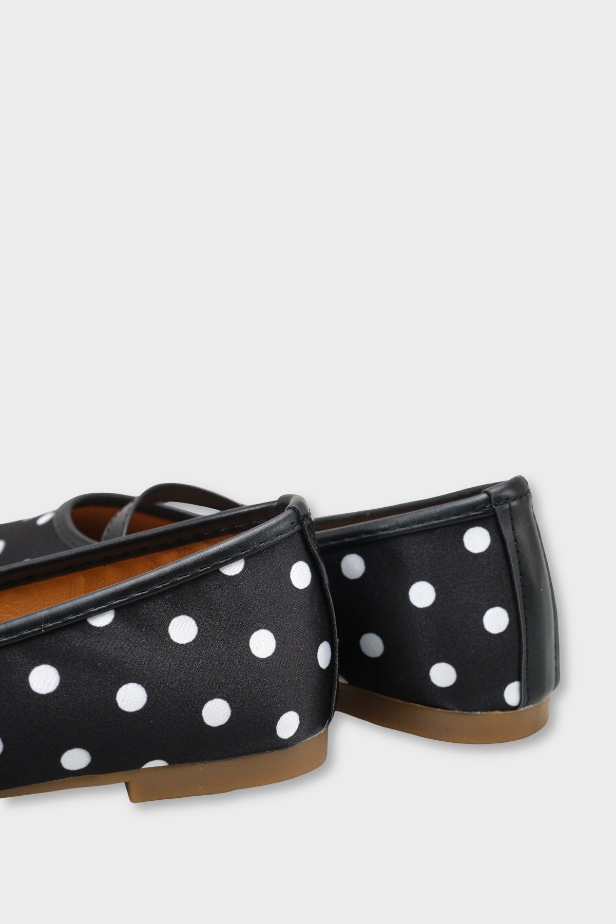 Capone Cathryn Buckle Strap Polka Dot Women Black Ballet Flat