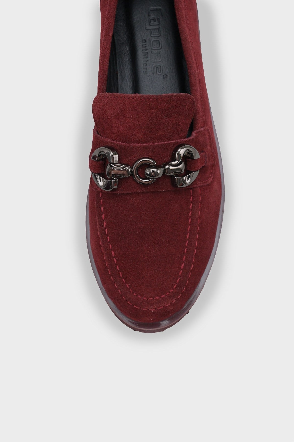 Capone Cork Sole Leather Women Burgundy Loafer