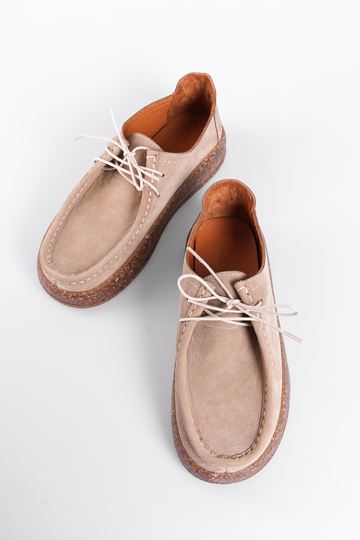 Capone Cork Sole Leather Women Mink Loafer
