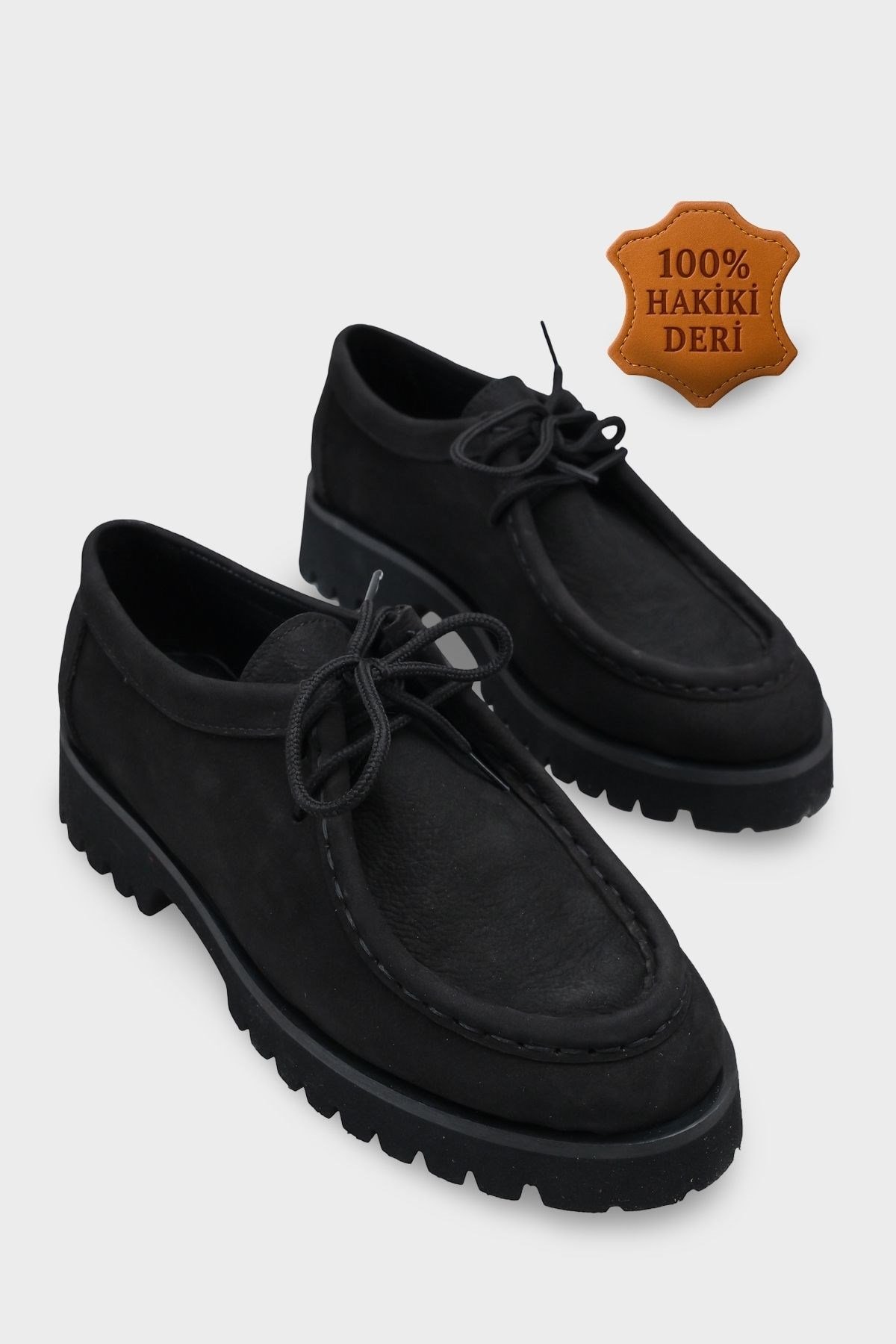 Capone Cork Sole Leather Women Nubuck Black Loafer